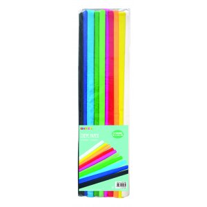Cr�pepapierset verschillende kleuren 50 x 200 cm - 10 st