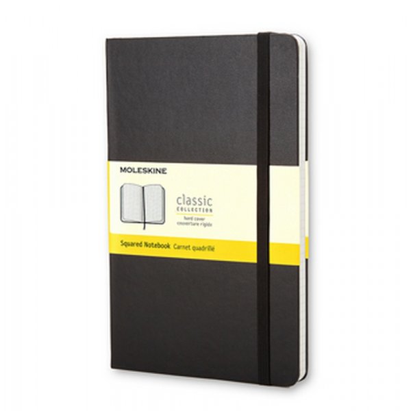 Notitieboekje Classic Pocket Geruit - Zwart