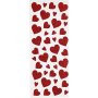 Glitterstickers - rood - harten - 2 vellen