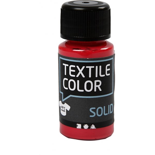 Textiel Stevige textielverf - rood - dekkend - 50 ml