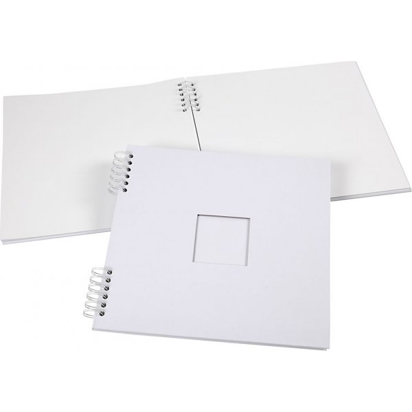 Plakboek met spiraal - wit - 30,5 x 30,5 cm