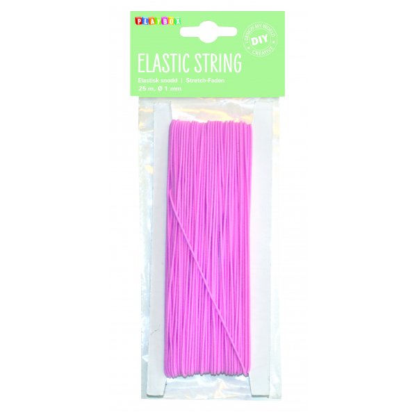 Elastisch koord roze 25 m � 1 mm