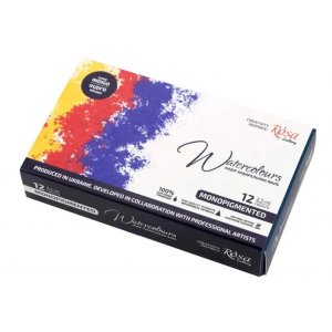 Aquarelverfset ROSA Gallery - Metalen doos monopigment 12 x 2,5 ml Aquarelverfset ROSA Gallery - Metalen doos monopigment 12 x 2,5 ml