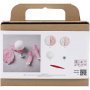 Mini DIY Kit Modellering, lichtroze, Monster Sally