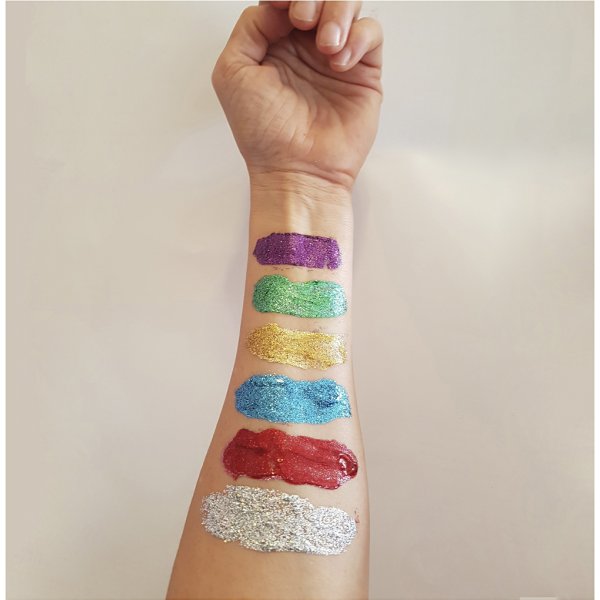 Eulenspiegel Glittergel - gemengde kleuren - 6 x 18 ml