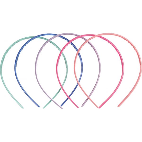 Diadeem - 8 mm - gemengde kleuren - 5 st