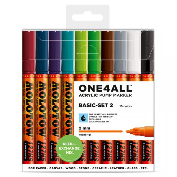 Acrylstiften One4All 2mm 10 Pennen - Basic II