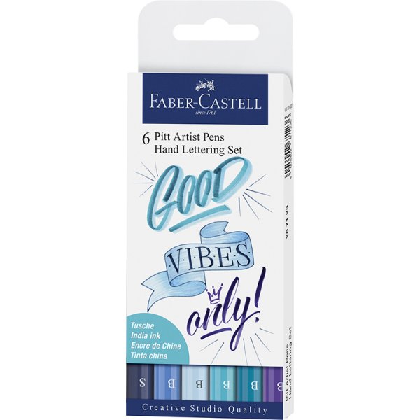 Tekenpen - Faber-Castell Pitt Artist - Handlettering - 6 pennen