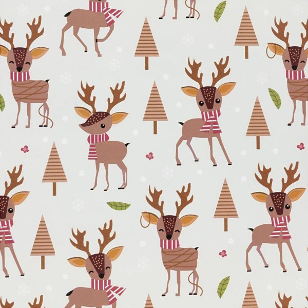 Cadeaupapier - ijsblauw - Bambi - 100 m
