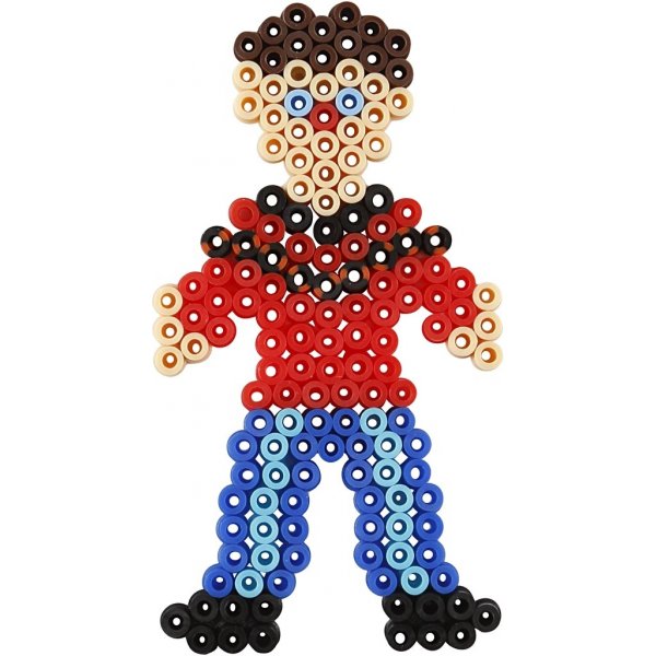 Parelbordjes - bloem - meisje - jongen - appel en peer - 6 st Parelbordjes - bloem - meisje - jongen - appel en peer - 6 st