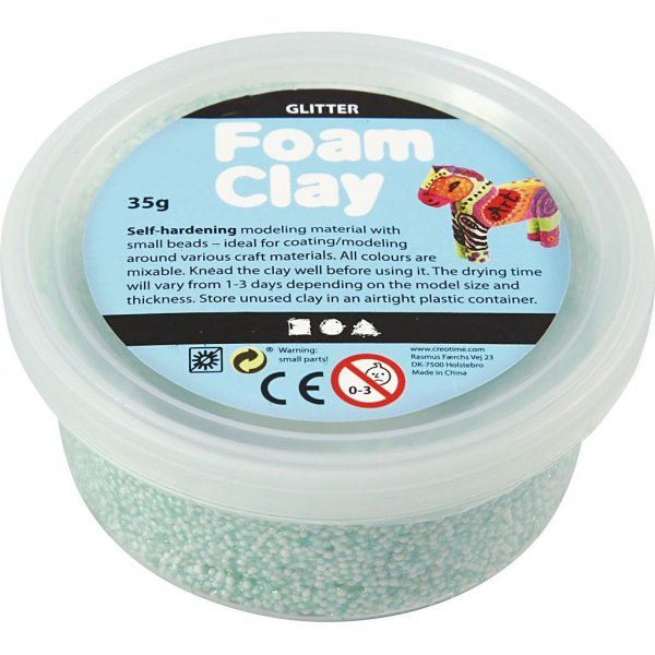 Foam Clay® - lichtgroen - glitter - 35 gr
