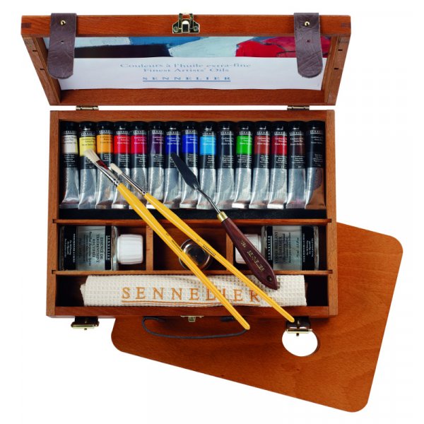 Olieverfset Sennelier Artist Houten Doos - 15 Tubes