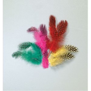 Parelhoenveren 40 - 80 mm - diverse kleuren gemengd 3 g ~ 36 st.