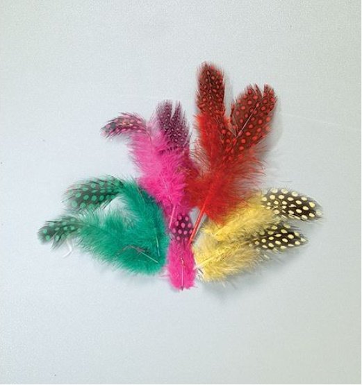 Parelhoenveren 40 - 80 mm - diverse kleuren gemengd 3 g ~ 36 st.