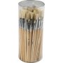 Nature Line penselen - nr. 1+2+3+4+5+6+7+8+9+10 - plat, rond - 80 stuks