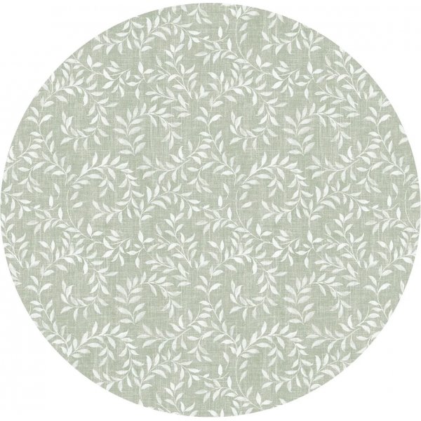 Wasdoek PVC Rond Klein blad - Groen