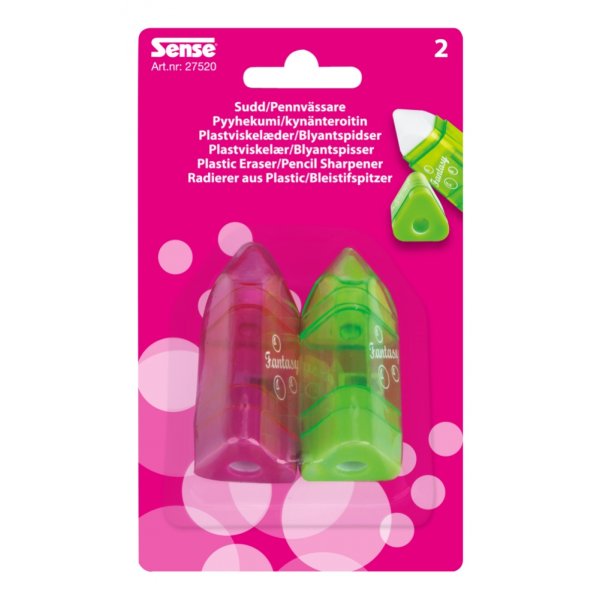 Puntenslijper met gum 2-P
