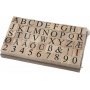 Stempels - letters en cijfers - 20 x 20 mm - 45 st