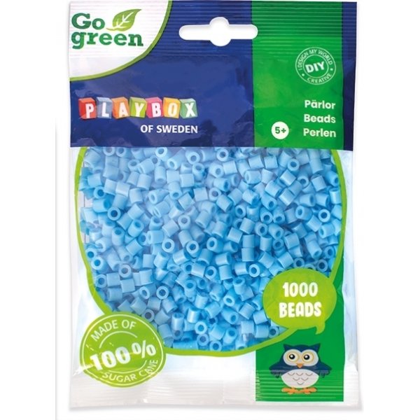Tube kralen Go groen 1000 stuks Lichtblauw