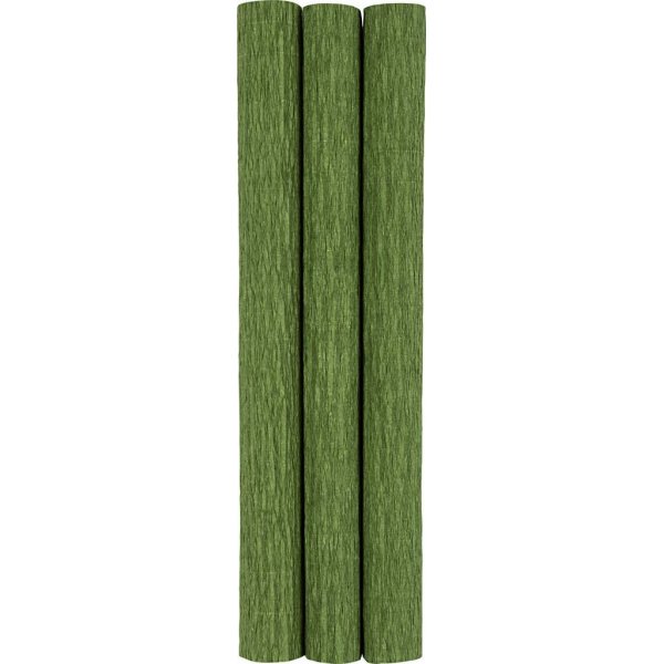 Crpepapier - bladgroen - 3 vellen