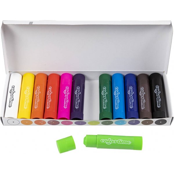 Soft Colour Stick - gemengde kleuren - 12 st Soft Colour Stick - gemengde kleuren - 12 st