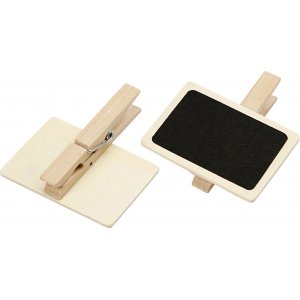 Bord met clip - 6,8 x 4,7 cm - 6 st Bord met clip - 6,8 x 4,7 cm - 6 st