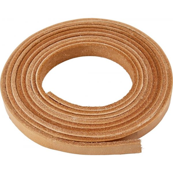Leren band - naturel - 2 meter
