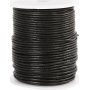 Leren koord - zwart - 2 mm - 50 m