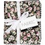 Patchworkstof - zwart - 4 st