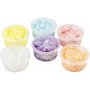 Glitterklei, pastelkleuren, 6x20 ml