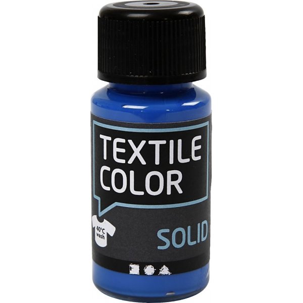 Textiel Solide textielverf - briljantblauw - dekkend - 50 ml