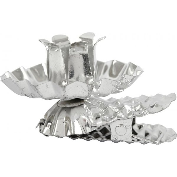 Lichtclips - verzilverd - 40 mm - 8 st