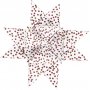 Sterstroken - rood - wit - 6,5+11,5 cm, 48 stroken