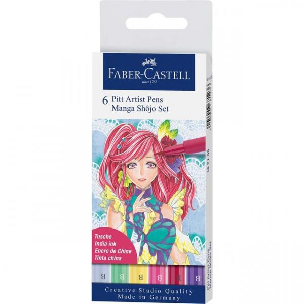 Tekenpennenset PITT Artist Brush Manga Shojo - 6 pennen
