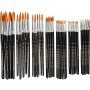 Gold Line penselen - nr. 1+2+4+8+12+18+22 - rond - 7 x 12 stuks