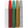Glitterlijm - gemengde kleuren - 5 x 10 ml