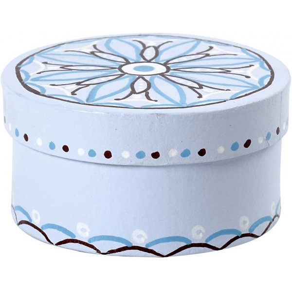 Ronde dozen van papier-maché - 3 st Ronde dozen van papier-maché - 3 st