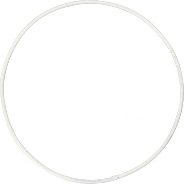Metalen ring - wit - Ø10 cm - 10 st