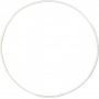 Metalen ring - wit - Ø10 cm - 10 st