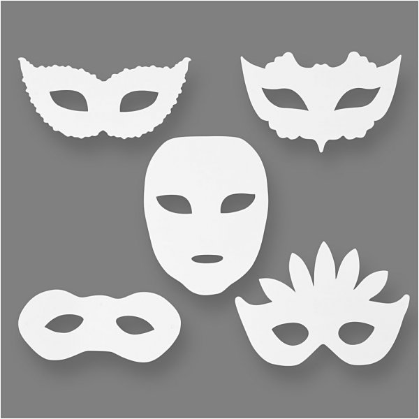 TeACH Me Theatermaskers - wit - 16 st TeACH Me Theatermaskers - wit - 16 st