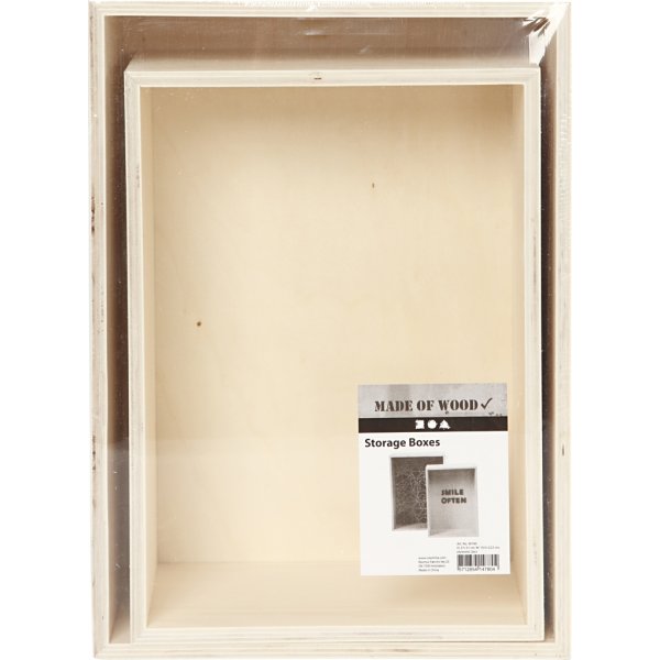 Opbergdozen - rechthoek - 2 st