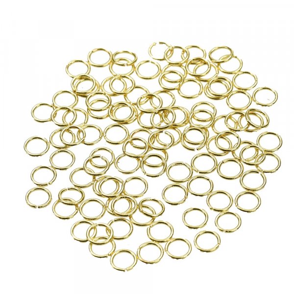 Ringlus 5 x 0,7 mm - verguld 100 st. ronde