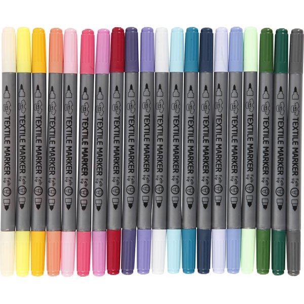 Textielstiften - complementaire kleuren - 20 st