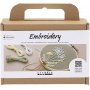 Mini DIY Kit Borduren - stoffig groen - Borduurring