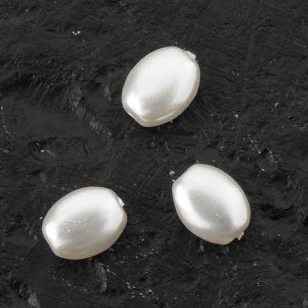 Glaswaskralen Plat 8x6 mm Wit - 20 st