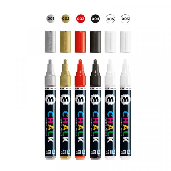 Markeerset Krijt 4mm 6 Pennen - Basic