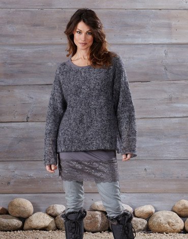 Breipatroon - Trui gebreid over de hals en kraag