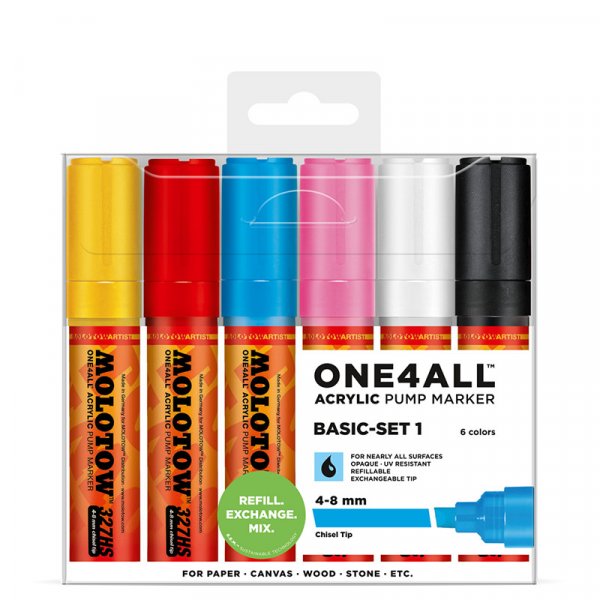 Acrylstiften One4All Beitel 6 Pennen