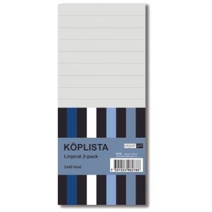 Boodschappenlijst - Gevoerd - 2-pack Boodschappenlijst - Gevoerd - 2-pack