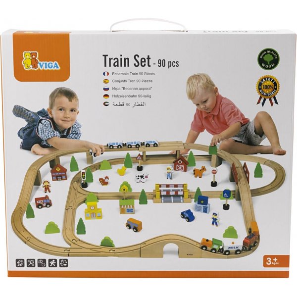 VIGA spoorweg en stad - 90 onderdelen VIGA spoorweg en stad - 90 onderdelen